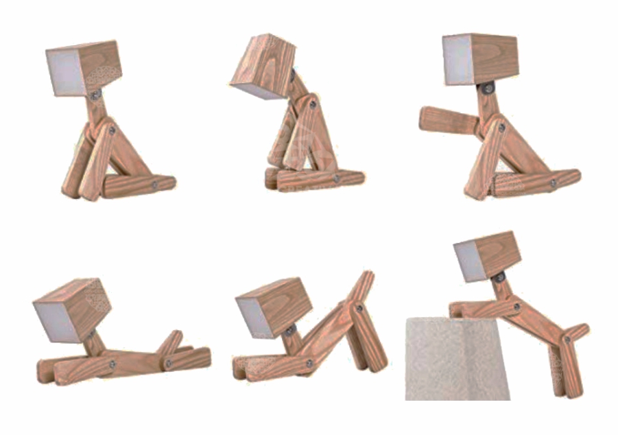 LAMPARA DE MADERA CON FORMA DE PERRO A120